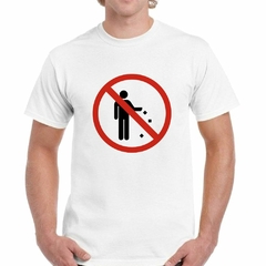 Remera Señalizacion Prohibido Botar Basura - comprar online