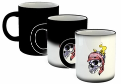 Taza Calavera Con Vincha Largando Fuego en internet