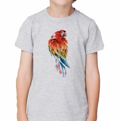 Imagen de Remera Loro Dibujo Watercolor Art