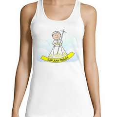 Musculosa Deportiva Dibujo Papa Juan Pablo Ii Religion #1 - comprar online