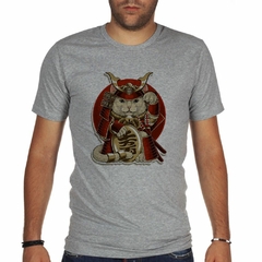 Imagen de Remera Gato Cat Zamurai Rojo Casco Espada