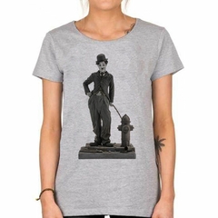 Remera Chaplin Estatua Sombrero Baston - comprar online