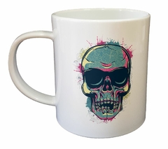 Taza Calavera Con Gafas Colres Pintorescos - comprar online