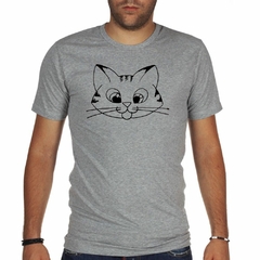 Imagen de Remera Gato Cara Sacando Lengua Vector