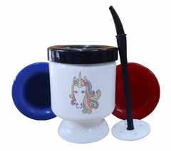 Mate Unicornio Cara De Frente Ojos Cerrados - comprar online