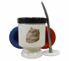 Mate Gato Persa Pintura Art