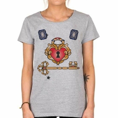 Remera Lock And Key Old School Llave Candado