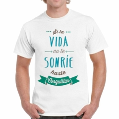 Imagen de Remera Si La Vida No Te Sonrie Reflexion