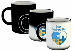 Taza Corazon Rompecabeza Sindrome Down en internet