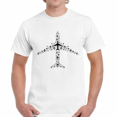 Remera Avion Plane Figura Negro Art Forma