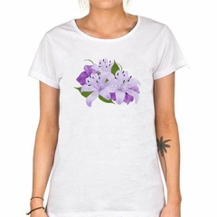 Remera Orquidea Flores Violeta - tienda online