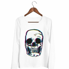 Remera Manga Larga Calavera Dibujo Arte Trippy