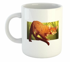 Taza Gato Atigrado Naranja Ilustracion