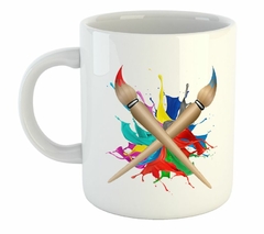 Taza Pinceles Art Pintura Colores