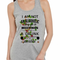 Musculosa Deportiva I Am Not An Alcoholic Im A Drunk We Go - comprar online