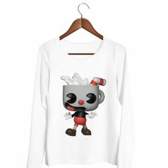 Remera Manga Larga Cuphead Funko Lengua