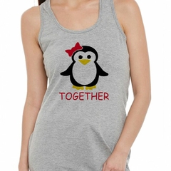 Musculosa Deportiva Together Forever Pinguinos Amor M1 - comprar online