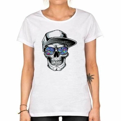 Remera Calavera Cool Con Anteojos Y Gora