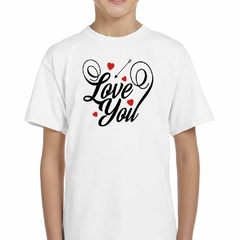 Remera Love You Te Amo Corazones - TiendaCubik