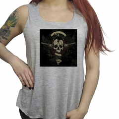 Musculosa Calavera Con Armas El Texto Que Quieras