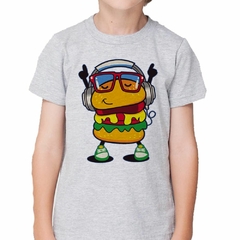 Remera Hamburguesa Con Gafas Escuchando Musica