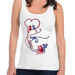 Musculosa Deportiva Dibujo Varios Animales Corazon Love - comprar online