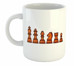 Taza Ajedrez Game Play Juego Marron