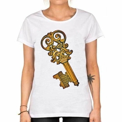 Remera Key Llave Dorada Diseño Dibujo Art - tienda online