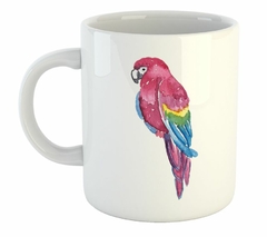 Taza Pajaro Colores Loro Dibujo Art