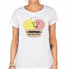 Remera Contigo Me Derrito Helado Abrazandose - comprar online