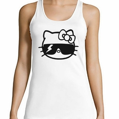 Musculosa Deportiva Kitty Moño Gafas Vector - comprar online