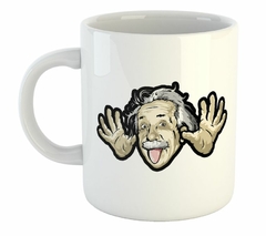 Taza Albert Einstein Emoji Sacando Lengua