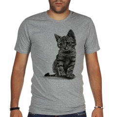 Remera Gato Dibujo Realista Arte - comprar online