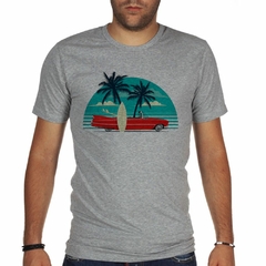 Remera Auto Playa Tabla Palmeras Beach - tienda online