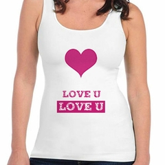 Musculosa Deportiva Love You Te Amo Corazon Amor Dia