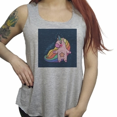 Musculosa Unicorn Pig Feliz M1