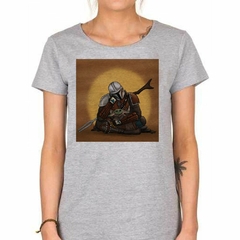 Remera Mandalorian Y Baby Yoda Caricatura Art - comprar online