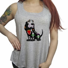 Musculosa Perro Disfrazado Pintura Halloween