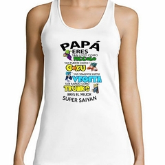 Musculosa Deportiva Papa Eres Piccolo Goku Dia Del Padre - comprar online