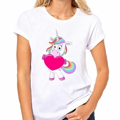 Remera Unicornio Corazon Con El Txt Q Quieras M2