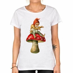 Remera Mushrooms Elfi Folletti Gnomi Hongo