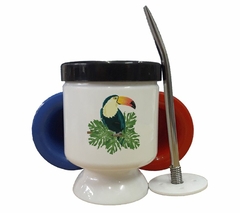 Mate Tucan Art Colores Hojas