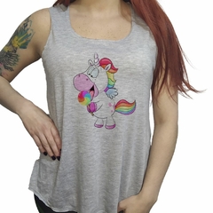 Musculosa Unicornio Comiendo Paleta Golosina