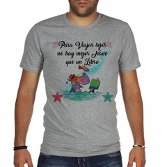 Remera Libro Dia Mundial Frase Book Para Viajar - tienda online