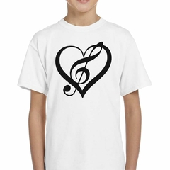 Imagen de Remera Music Love Corazon Amor Musica