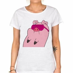 Imagen de Remera Gravity Falls Pato Cerdit Rosa Lent