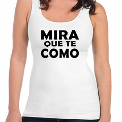 Musculosa Deportiva Mira Que Te Como Argentina Dibu - comprar online