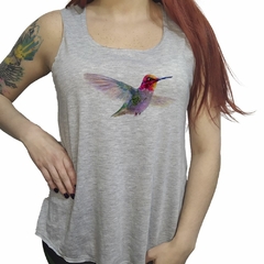 Musculosa Colibri Watercolor Ave Color Pintura