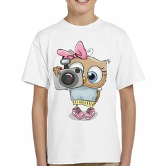 Imagen de Remera Owl Buho Lechuza Camara Dibujo Art