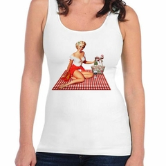 Musculosa Deportiva Pin Up Girl Picnik Rojo Vino - comprar online